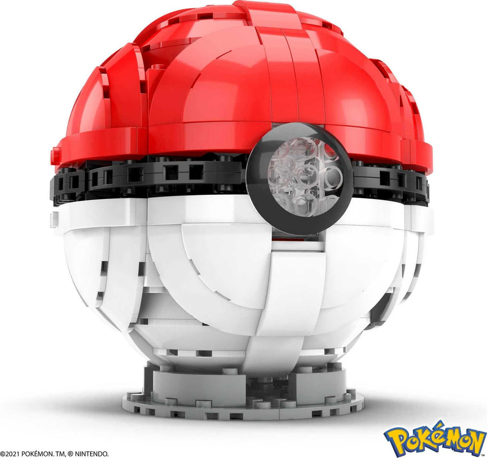 Mega Construx Pokemon Jumbo Pokeball compatible with other sets for expanded builds.