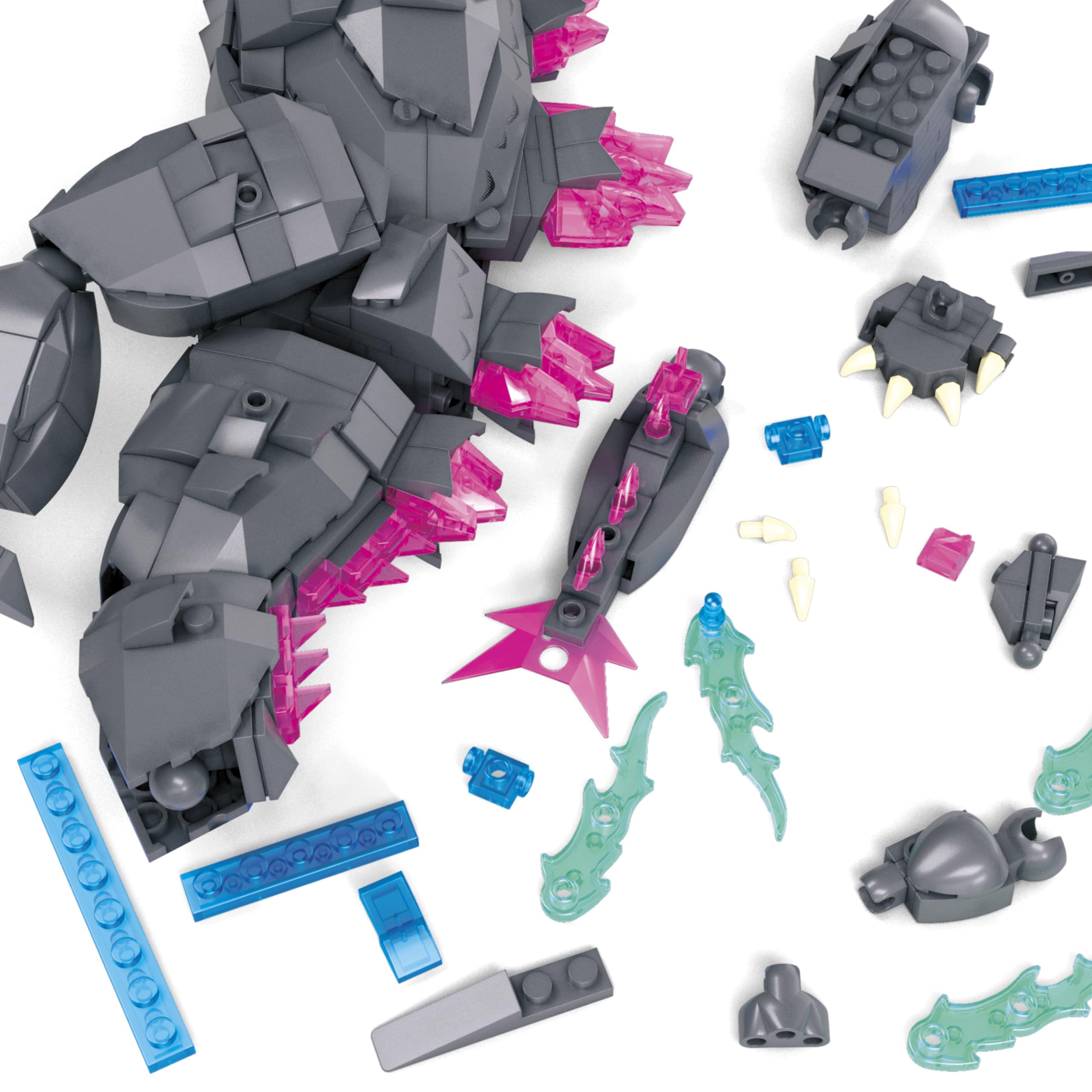 MEGA Godzilla x Kong building side build topple adds interactive display