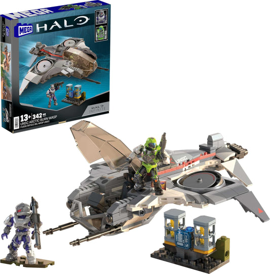 Mega Brands MEGA Halo Arctic Burn Wasp assembly shows detailed build for collectors