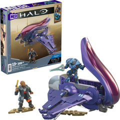 MEGA Halo Banshee aircraft showcases authentic design for immersive building play.