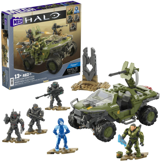 Mega Brands MEGA Halo Series Warthog exterior detail for authentic Halo-inspired play.