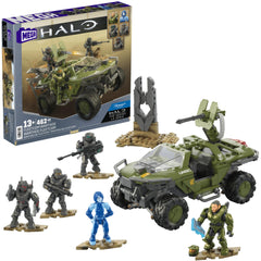 Mega Brands MEGA Halo Series Warthog exterior detail for authentic Halo-inspired play.