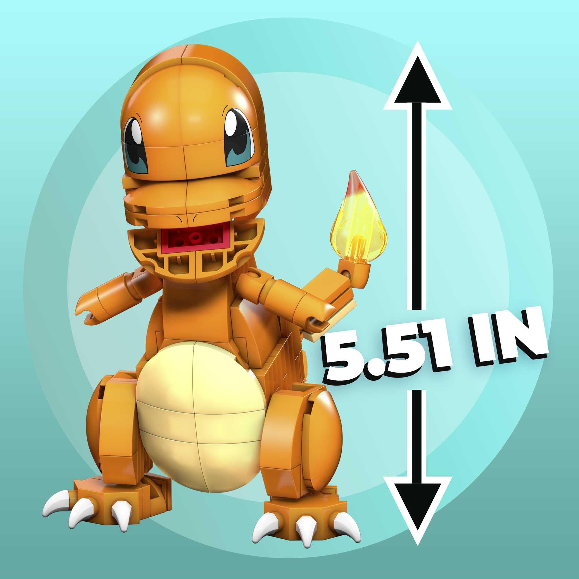 Mega Brands Charmander in action pose for imaginative adventures