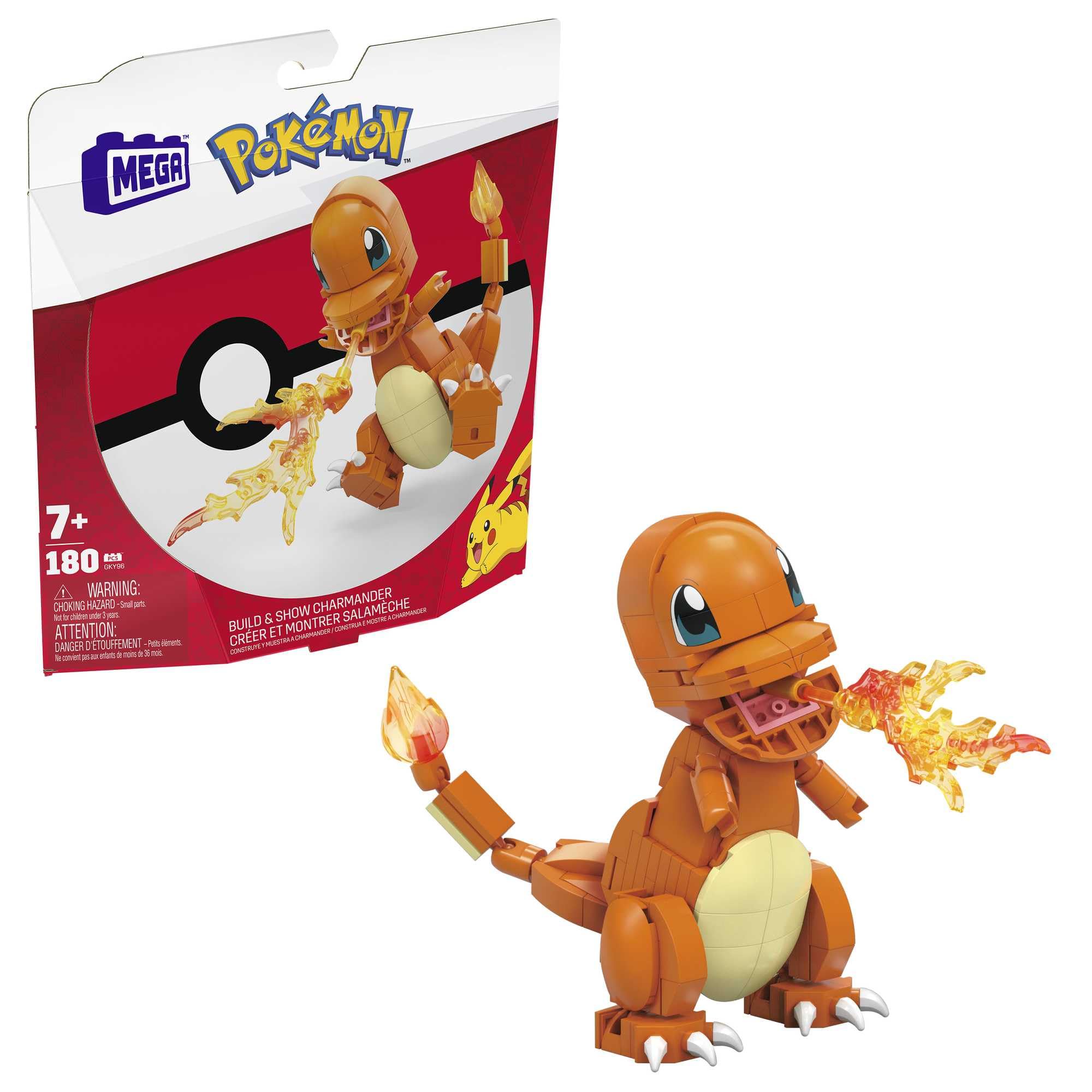 Mega Brands Charmander battle stance figure for dynamic play