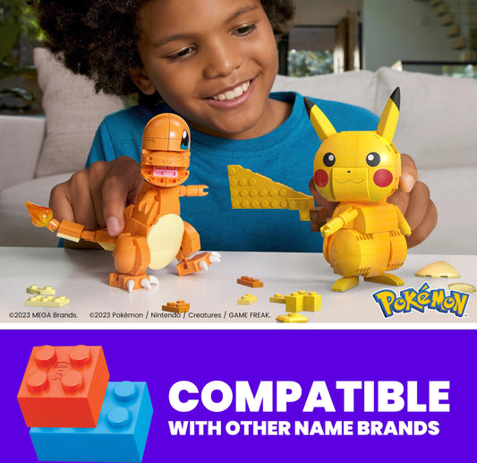 Mega Brands MEGA Pokémon Charmander figure with articulated joints for action poses.