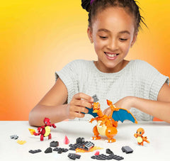 Mega Brands Charmeleon figure shown with poseable limbs for action-packed play.