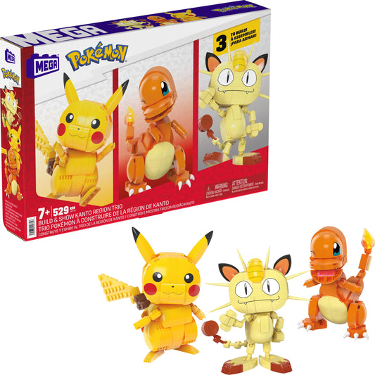 Mega Brands MEGA Pokémon Pikachu figure with poseable limbs for imaginative play.
