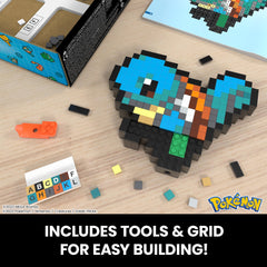 Retro pixel-art look of Squirtle figure for nostalgic display