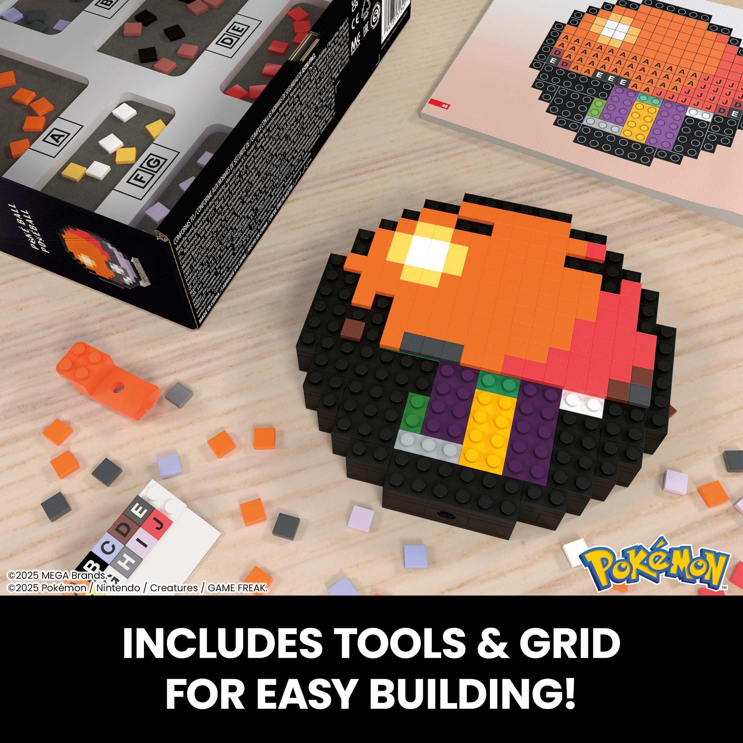 Mega Brands MEGA Pokémon wall-mount notch enables sleek wall display.
