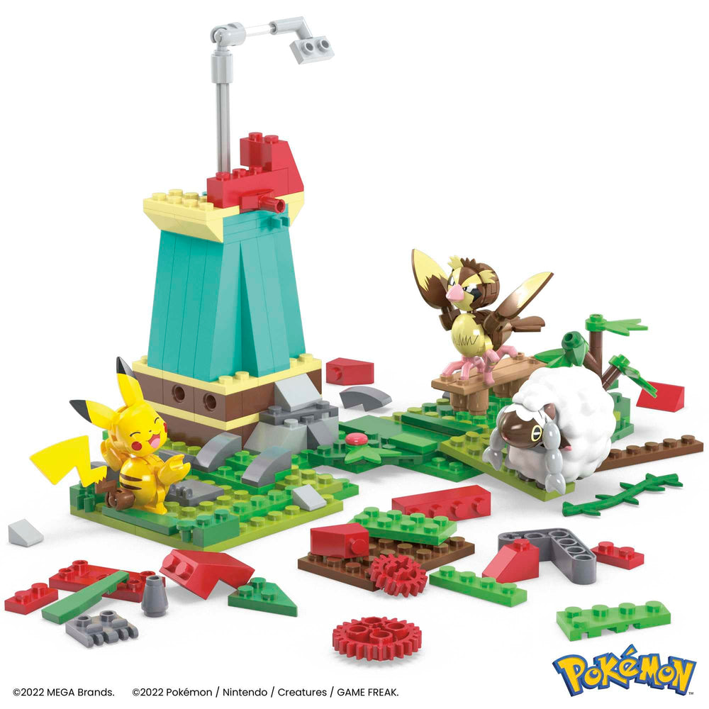 Windmill building with motion brick showing rotational motion
