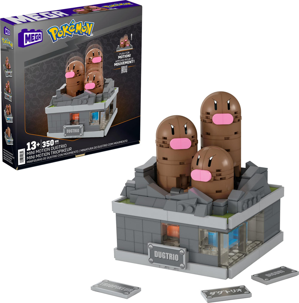 Mega Brands Mini Motion Dugtrio pop-up motion for a dynamic desk display