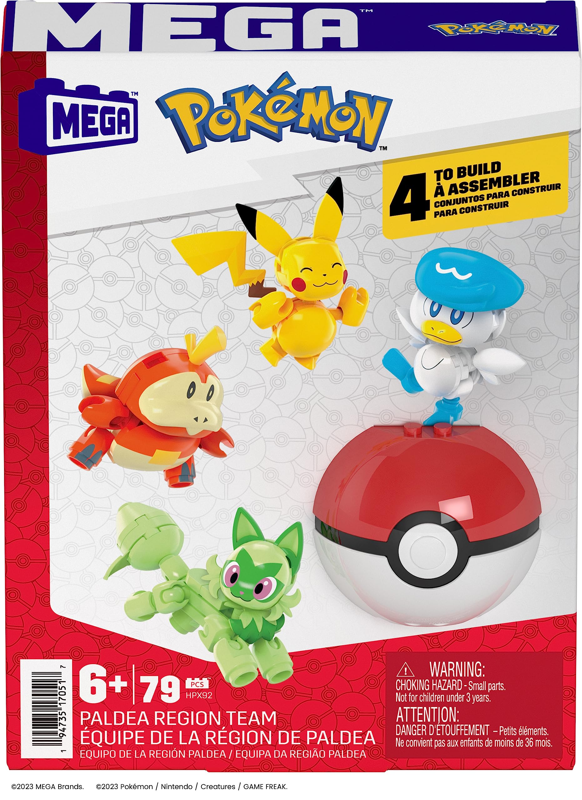Pokemon building kit display, compatible with other Mega sets.