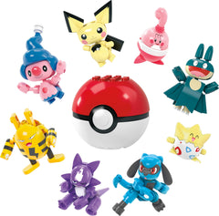 Mega Brands Pokemon building set eight-pack with 189 pieces boosts creative play.