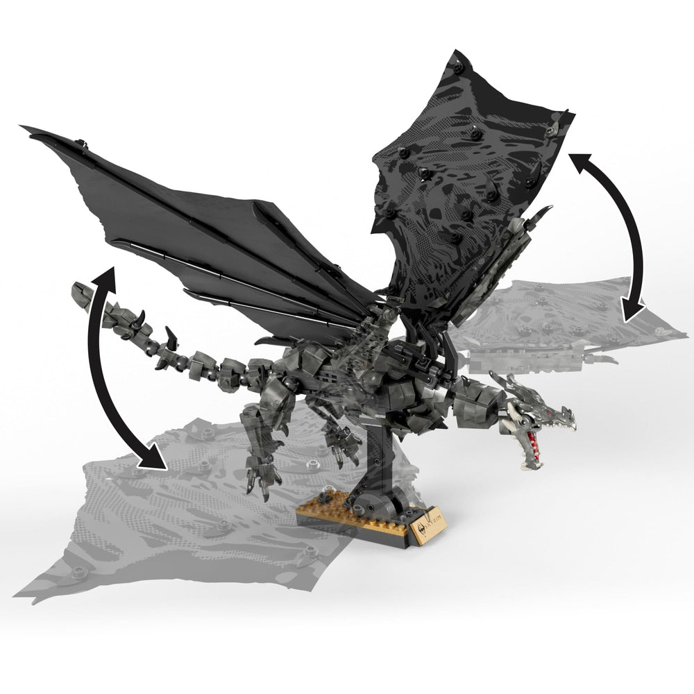 Adjustable flight stand enables varied poses and cinematic scenes.