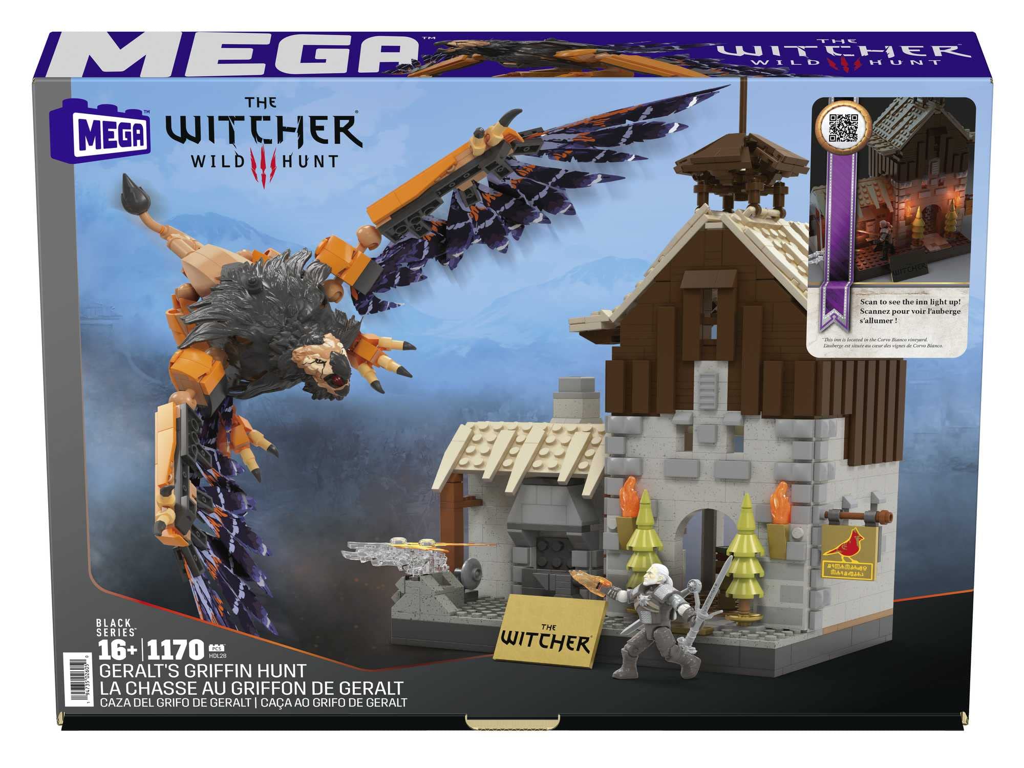 Mega Brands Witcher 431 bricks set compatible with other builds.
