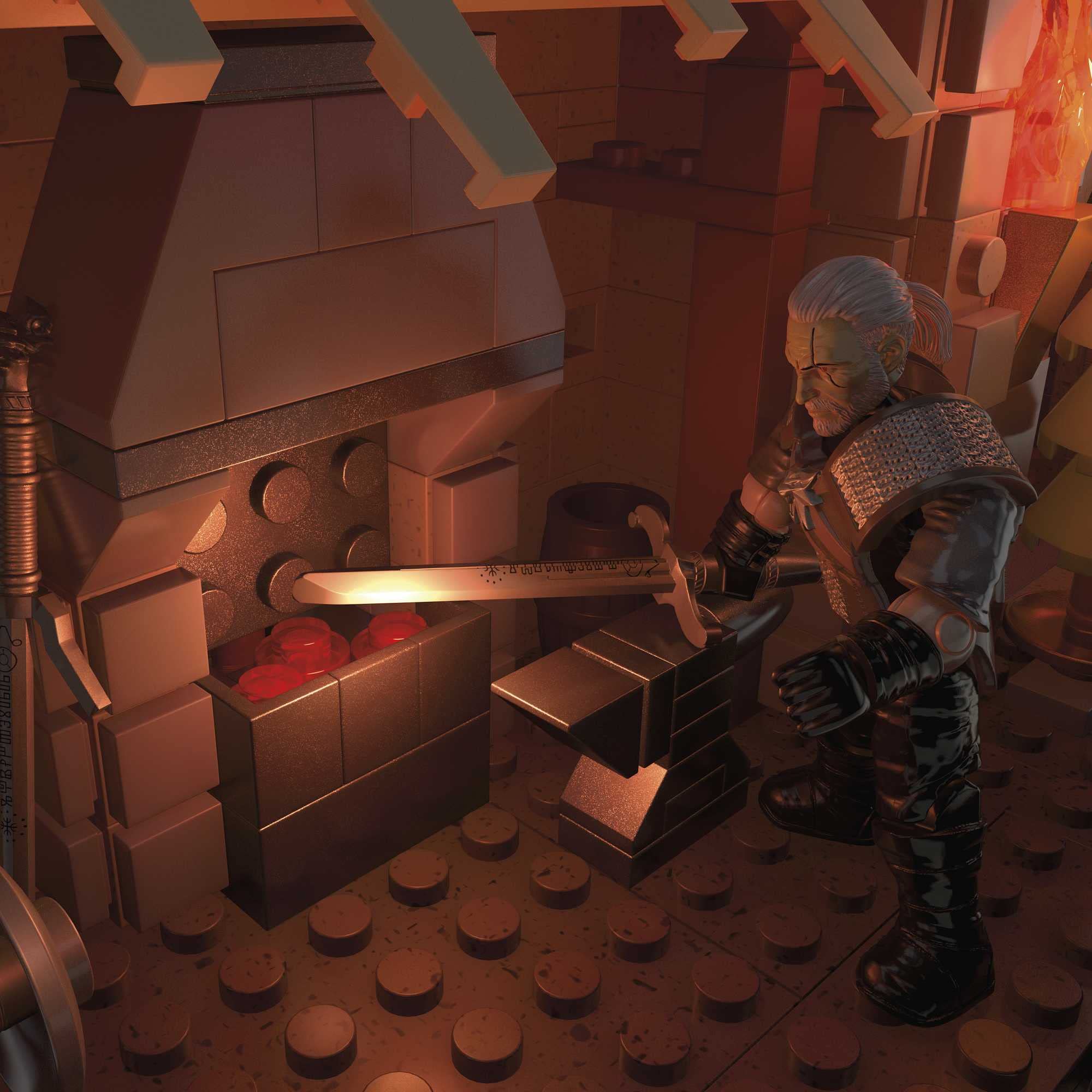Mega Brands Witcher Gwent game piece for tabletop play.