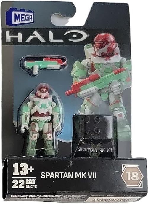 Mega Construx Halo Heroes Series 18 Human Combat Form figure perfect for ensemble displays.