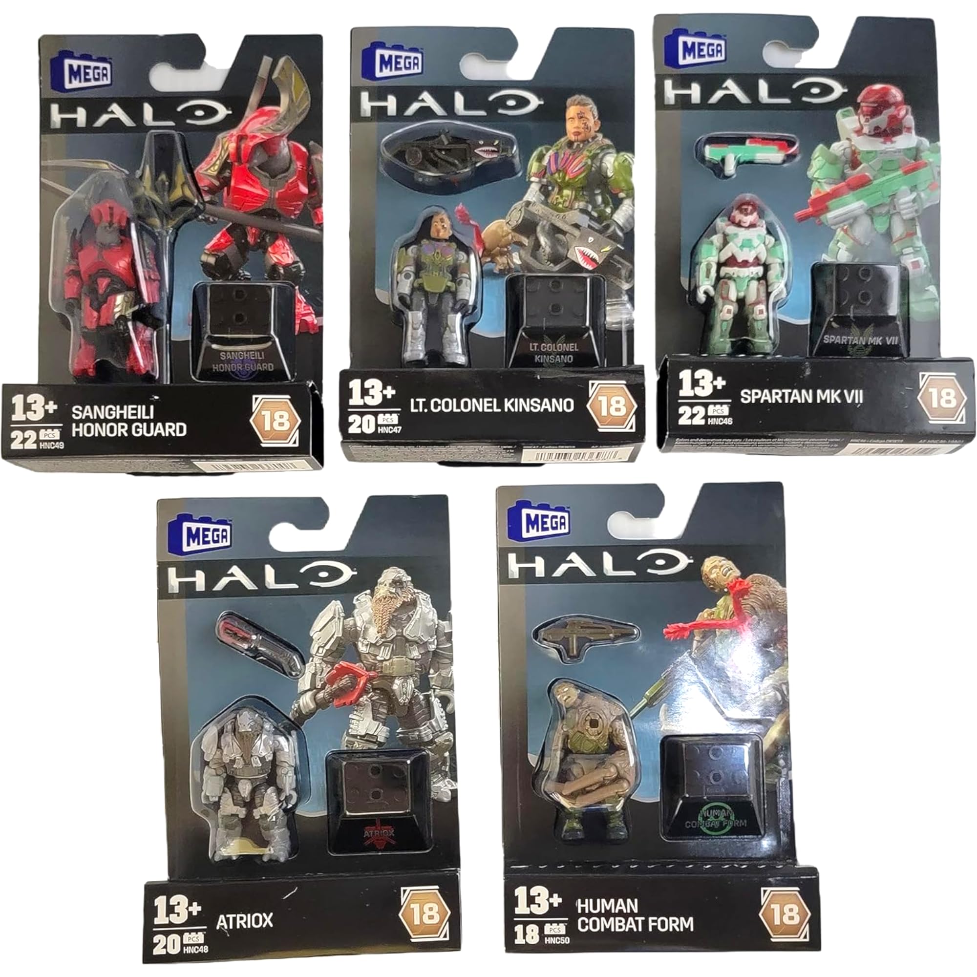 Mega Construx Halo Heroes Series 18 Sangheili Honor Guard figure ready for display and dynamic poses.