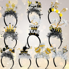 Mega-Loopolis Mega-L headband with champagne design for festive celebrations.