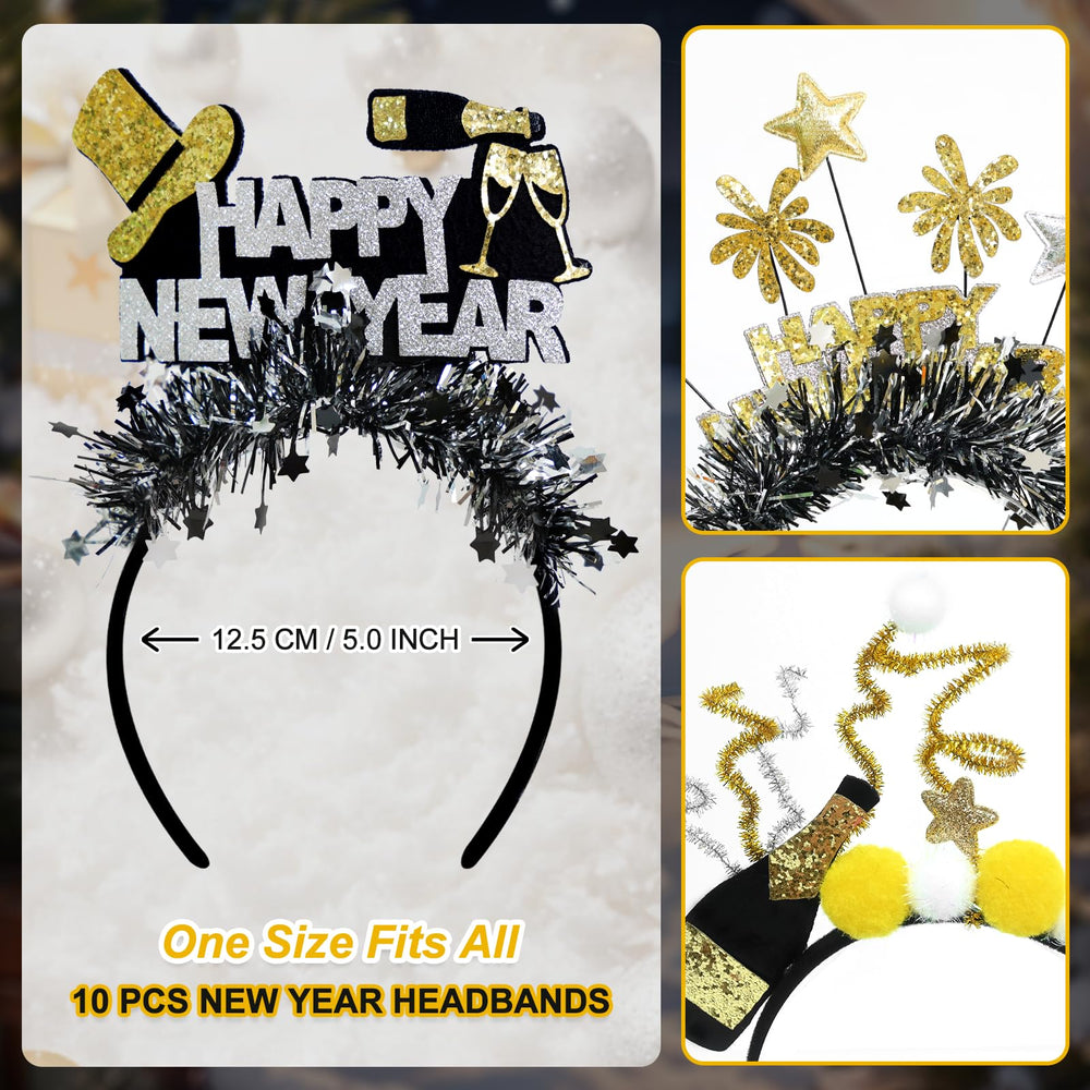 Mega-Loopolis Mega-L headband glitter texture enhances glam moments.
