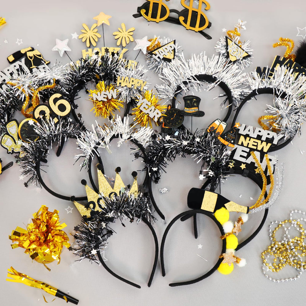 Mega-Loopolis Mega-L headband lightweight and festive for group photos.