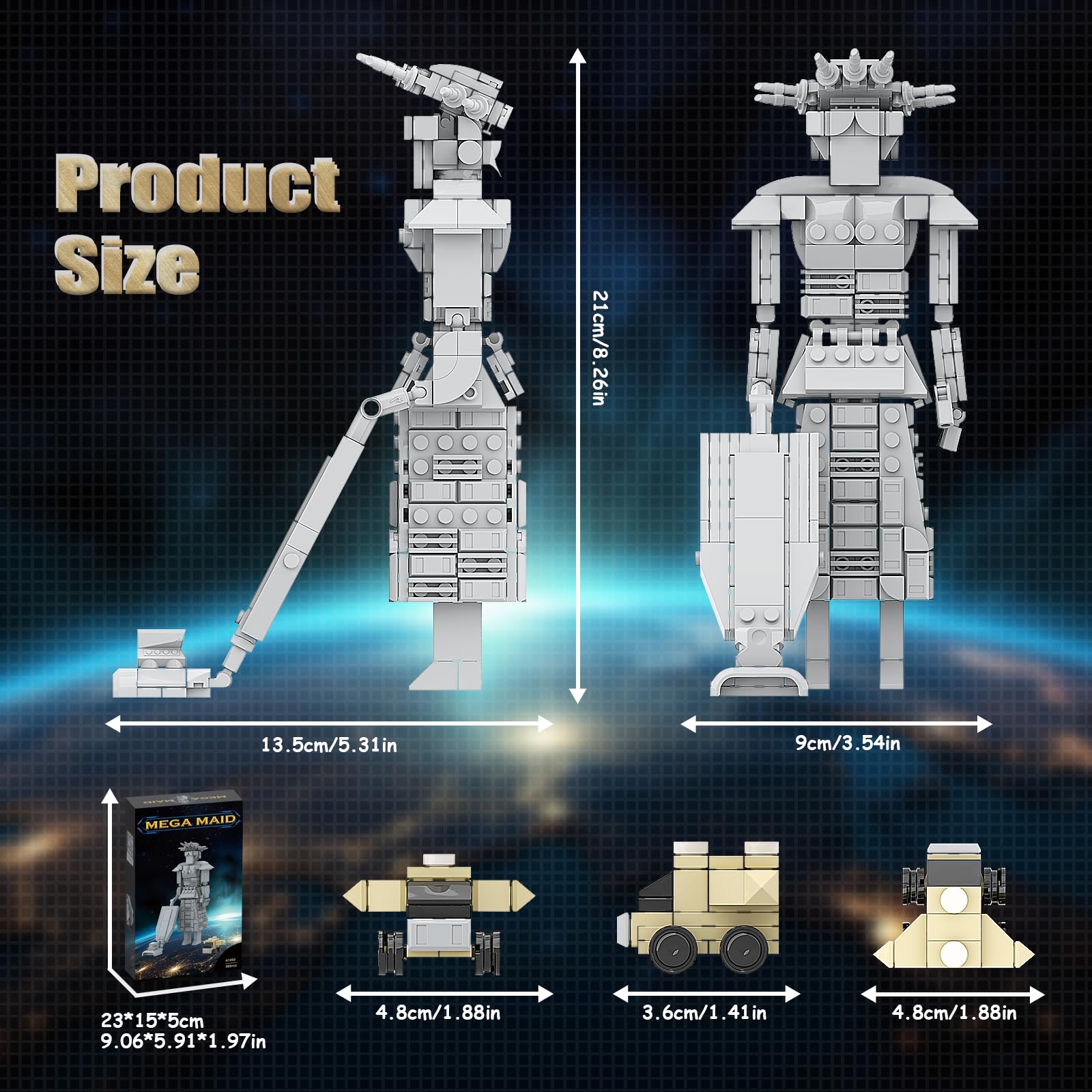 Mega Maid Spaceballs instruction guide shot, clear steps help kids and adults assemble confidently.
