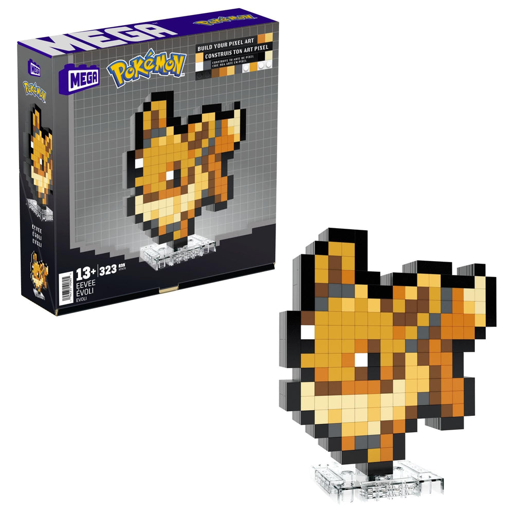 Mega Pokemon Eevee pixel-art base for tabletop display.