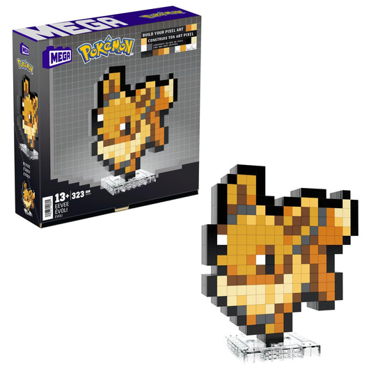 Mega Pokemon Eevee pixel-art base for tabletop display.