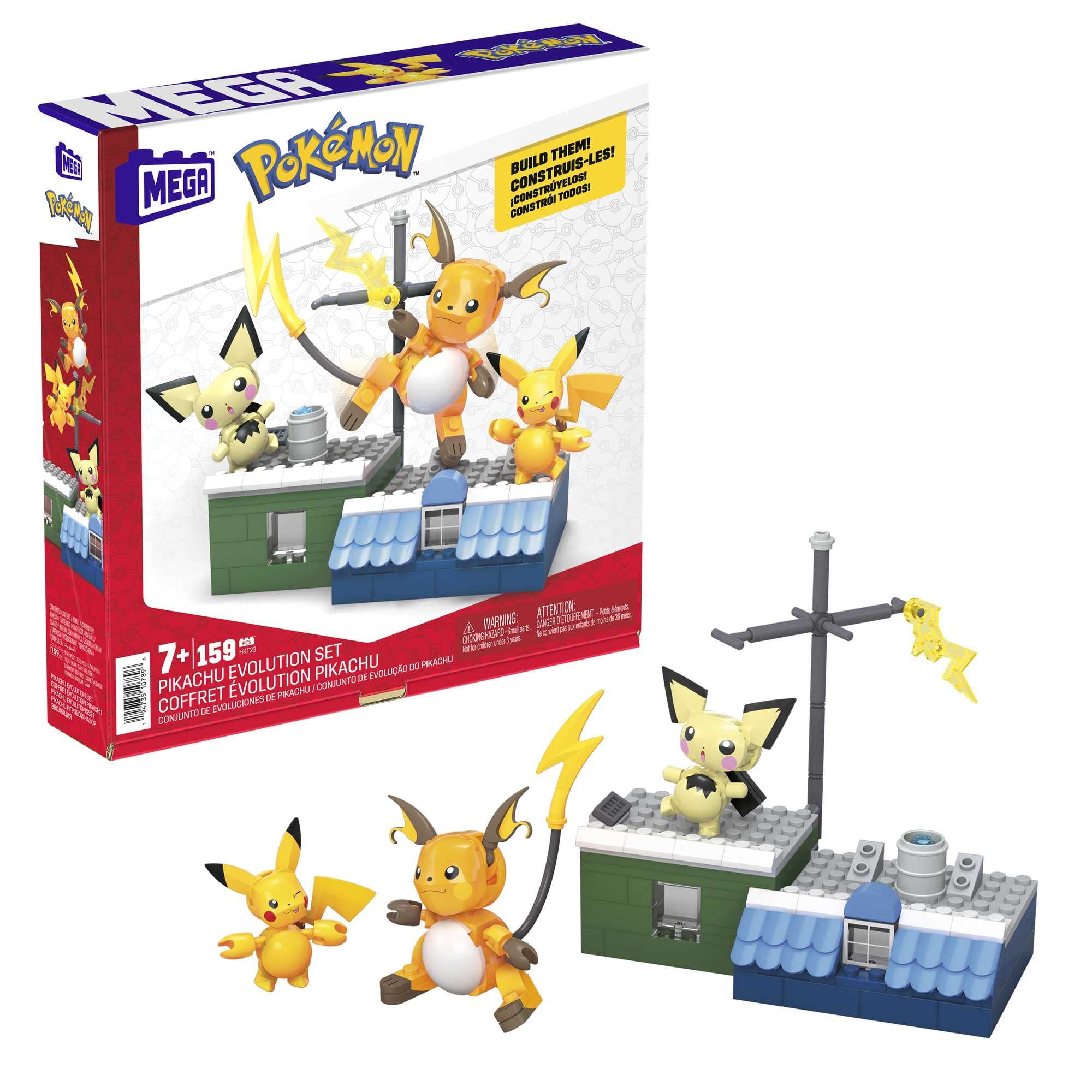 Mega Brands Mega Pokémon trio poseable figures ready for imaginative battles.