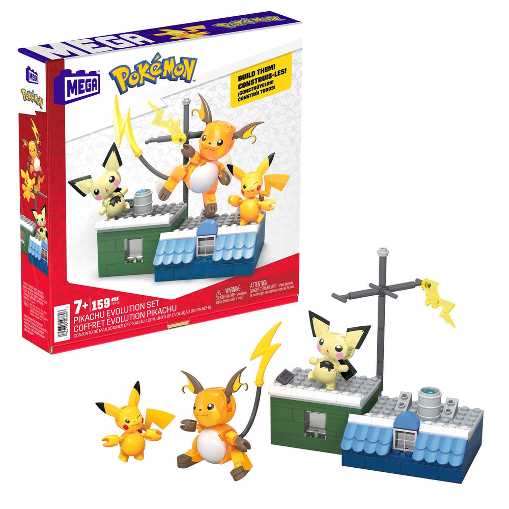 Mega Brands Mega Pokémon trio poseable figures ready for imaginative battles.