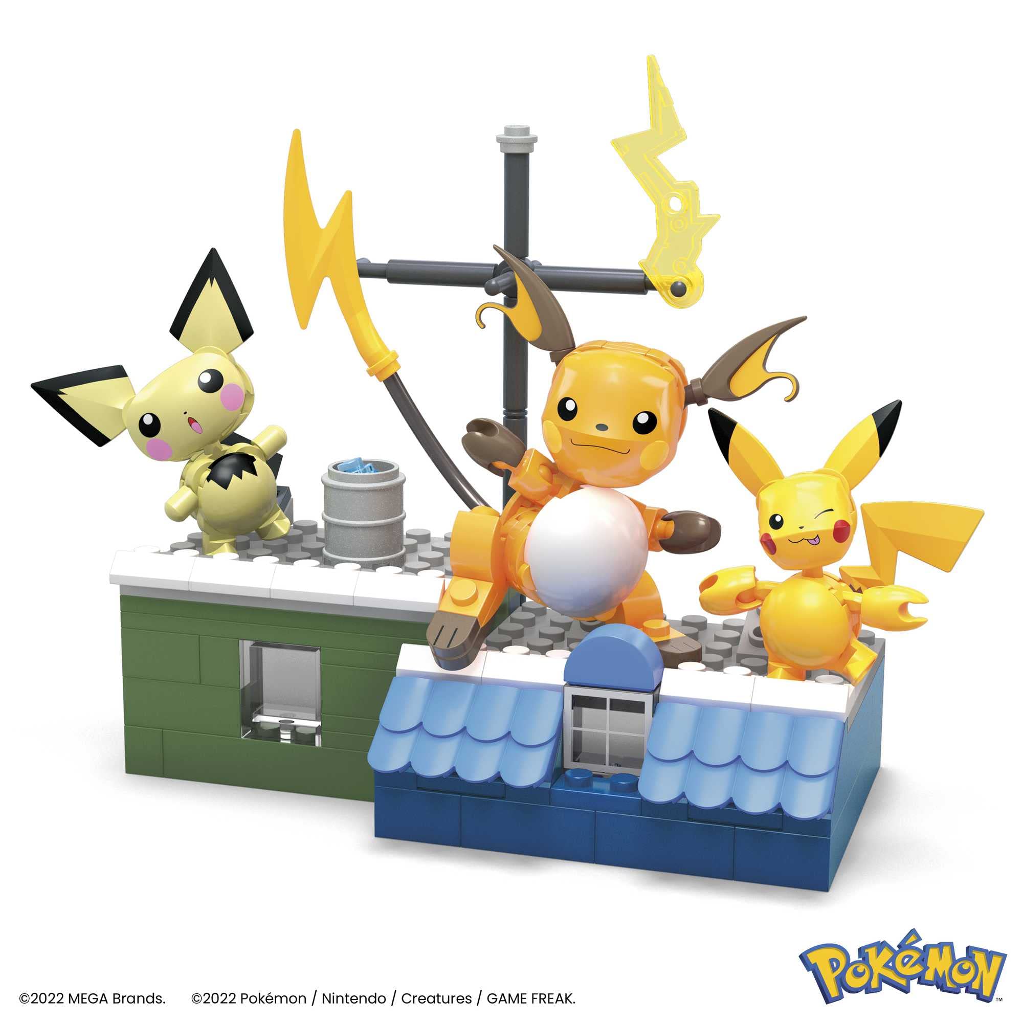 Mega Pokémon three-figures ready-to-battle poseable set supports imaginative play and storytelling.
