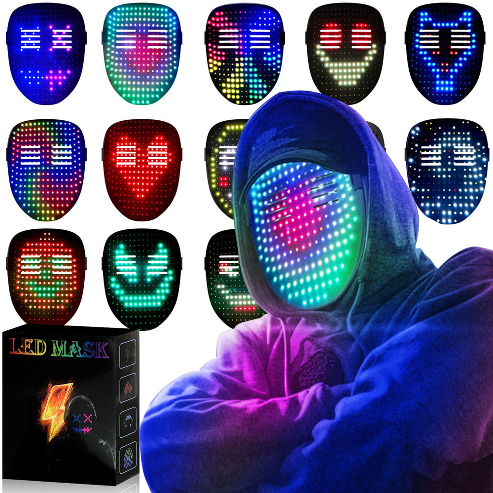 MEGOO LED mask with gesture sensing for effortless party control.