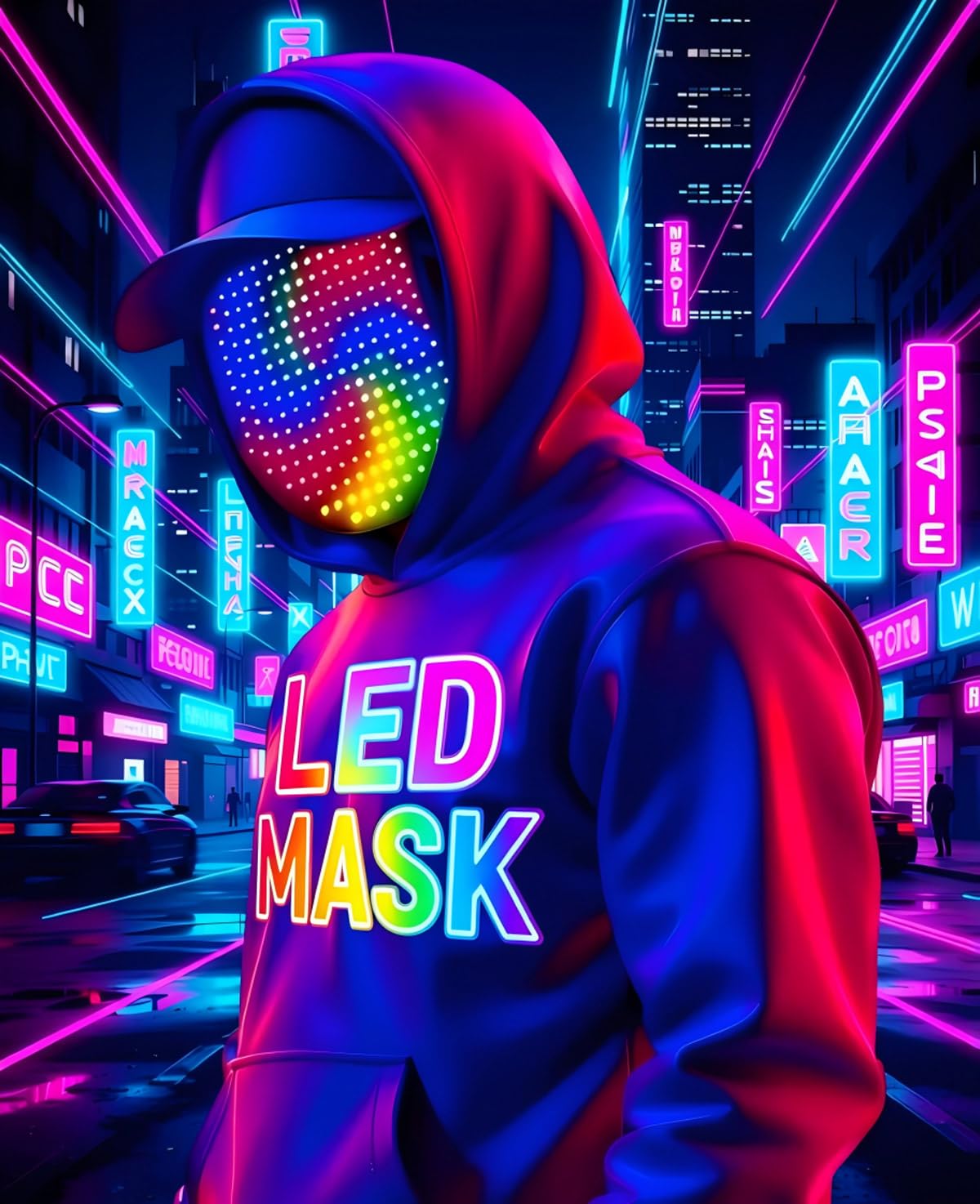 MEGOO LED mask ideal for Halloween party looks.