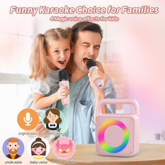 MEGUO M56PRO colorful lights create immersive karaoke vibes during gatherings.