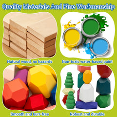 MEGRANATE Montessori-inspired stacking blocks support early learning through play.