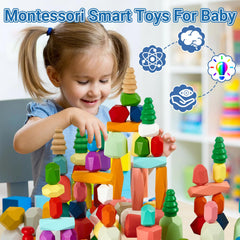 MEGRANATE sensory play stones for toddlers inspire imaginative building.