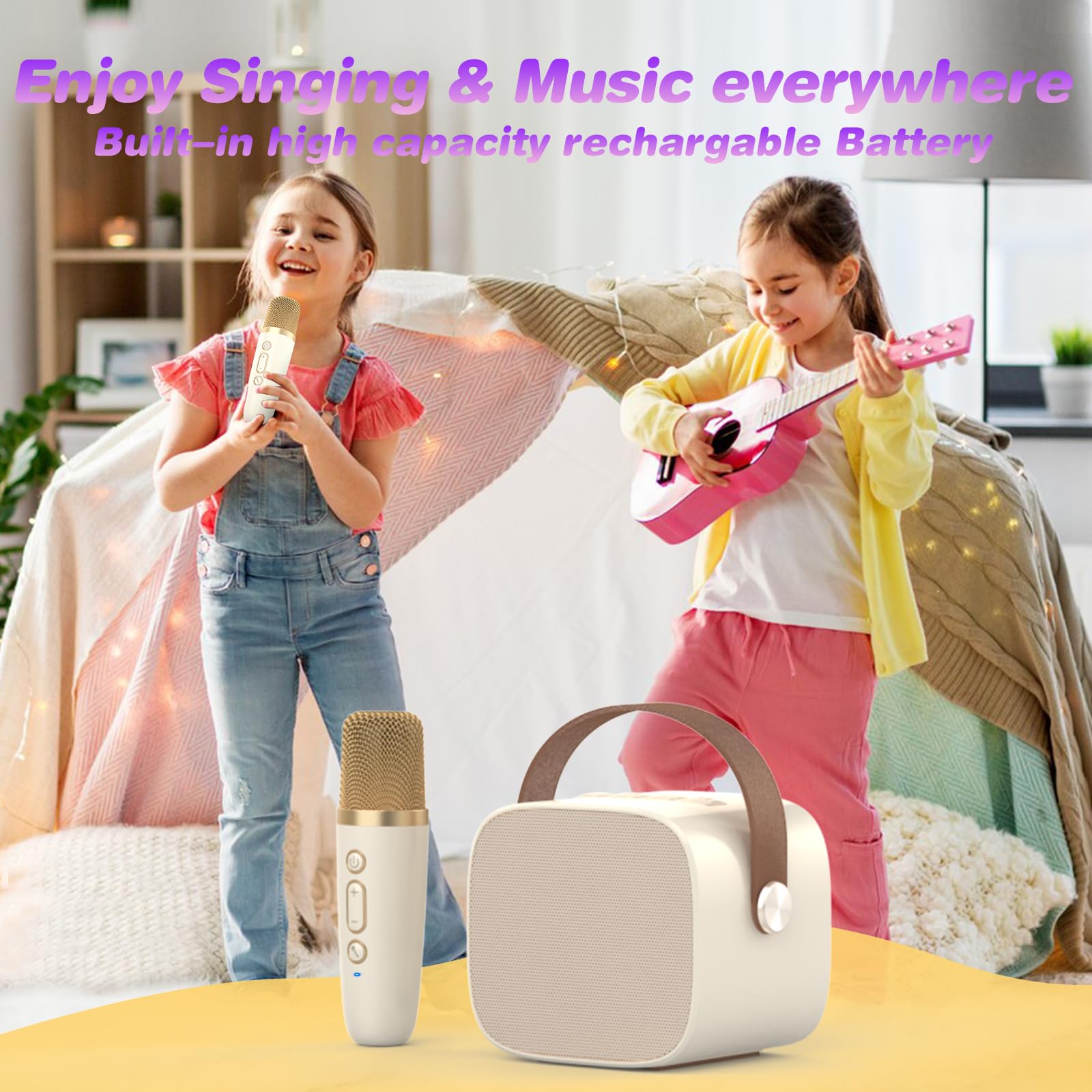 MEGUO echo and volume controls illustrate customizable karaoke effects.