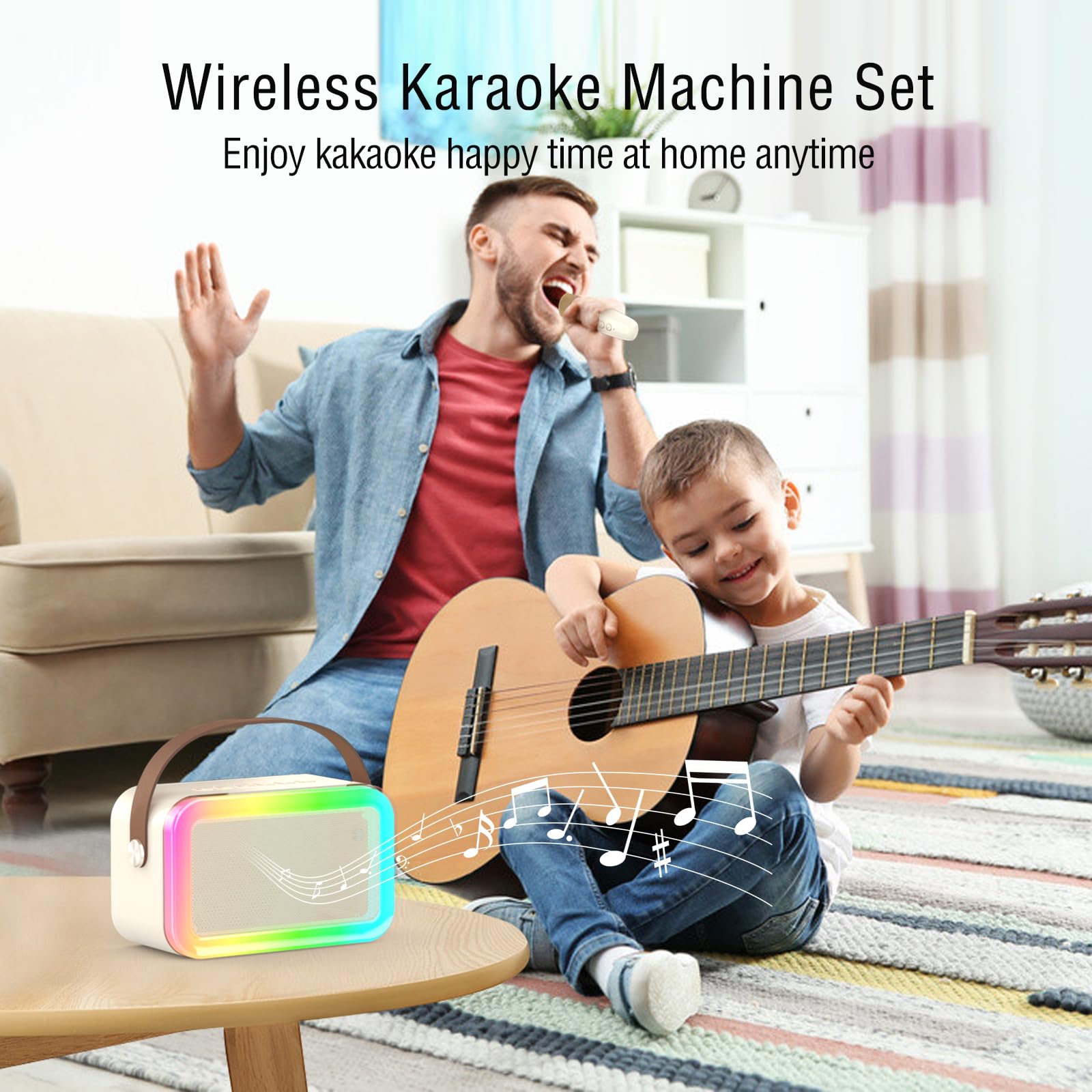 MEGUO m1 wireless microphone with easy pairing for kids' karaoke sessions