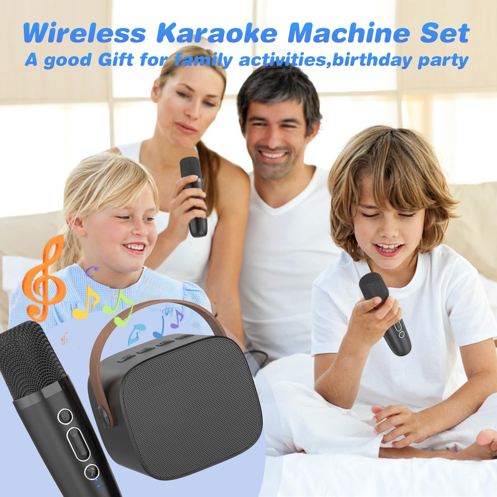 MEGUO wireless microphone with lightweight handle ideal for kids' practice