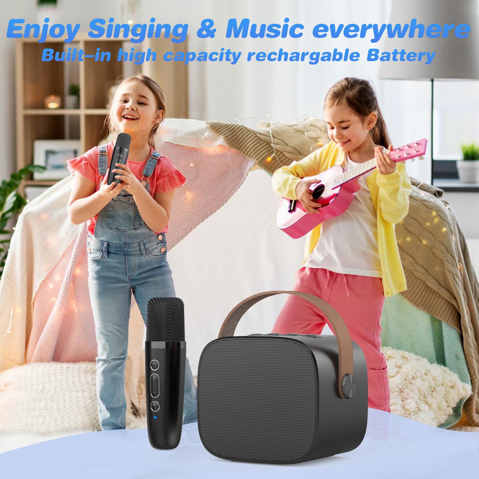 MEGUO portable karaoke setup during outdoor party with long play time