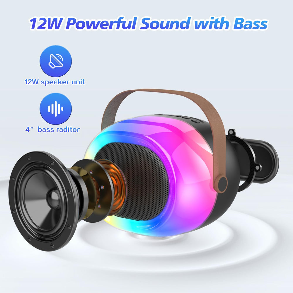 MEGUO two wireless microphones enabling duets and lively interactions.