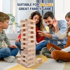 Megwoz giant tower includes dice and scoreboard to spark friendly competition.