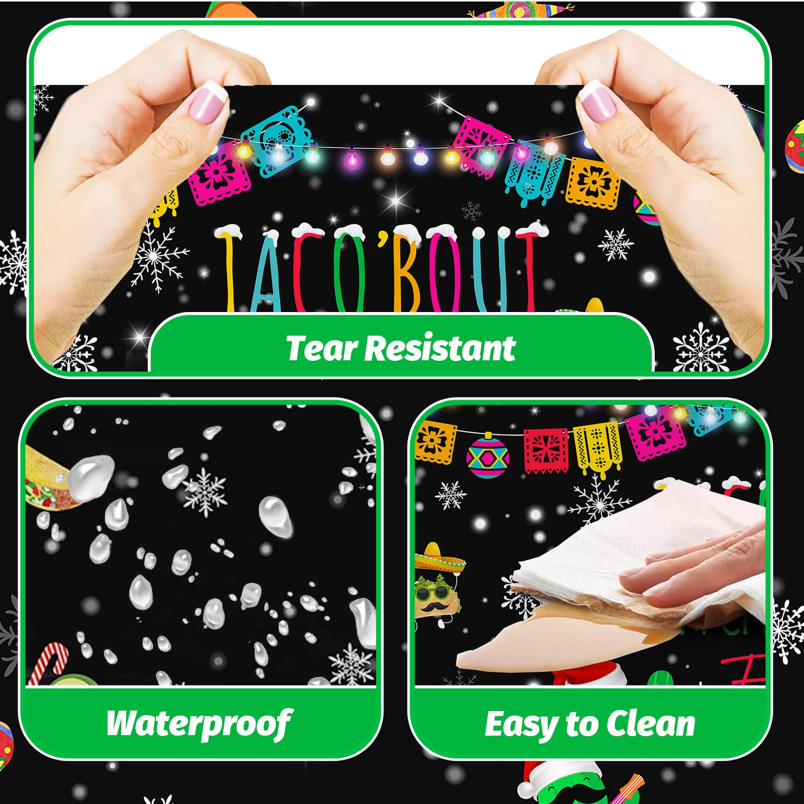 MEHOFOND disposable tablecloth material closeup emphasizes practical party protection.
