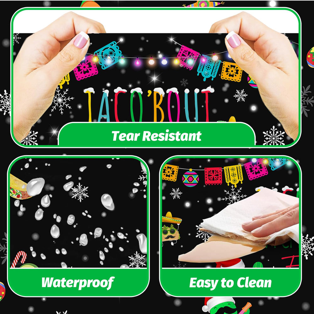 MEHOFOND disposable tablecloth material closeup emphasizes practical party protection.