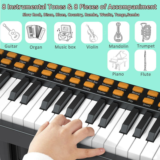 Meideh piano stand adjustable supports proper posture during enthusiastic finger practice.