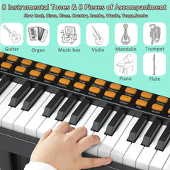 Meideh piano stand adjustable supports proper posture during enthusiastic finger practice.