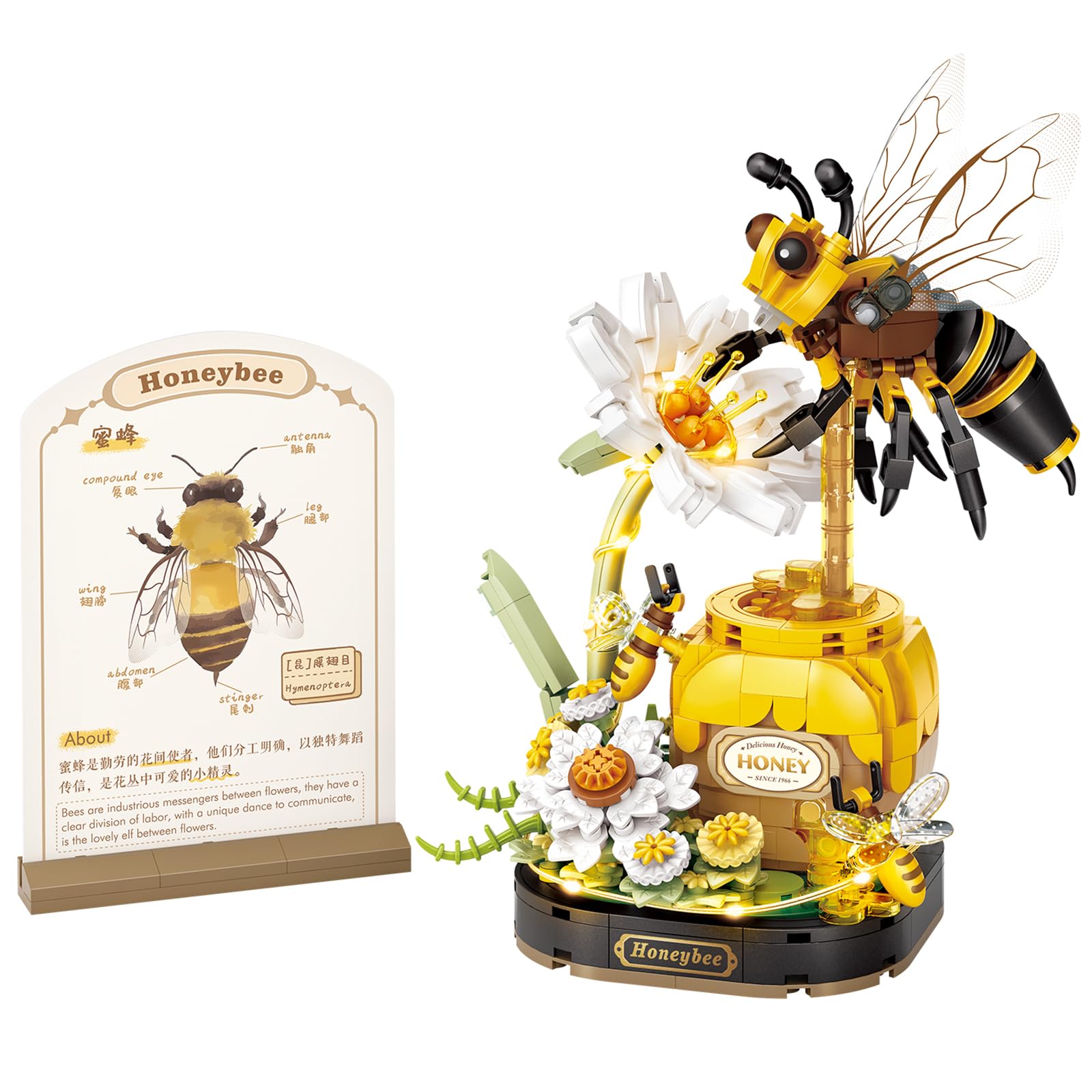 MEIEST honeybee model blocks on a desk provide a charming decorative and educational touch.