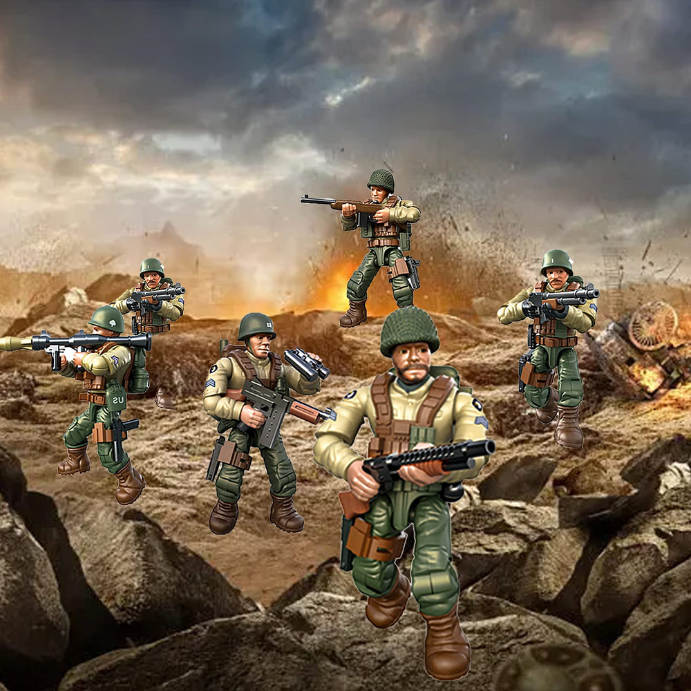MEIEST soldier figures displayed on a desk for décor.