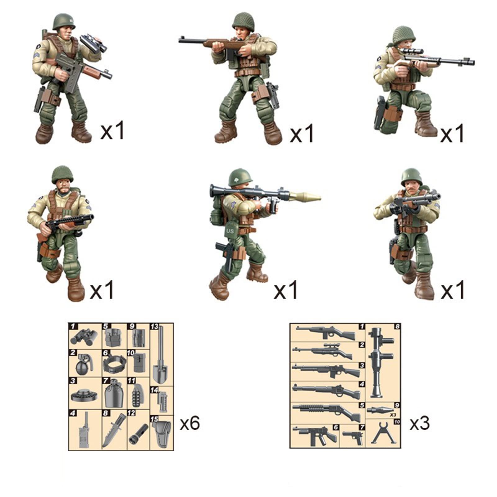MEIEST army props collection highlighting armor, shields, night vision gear.