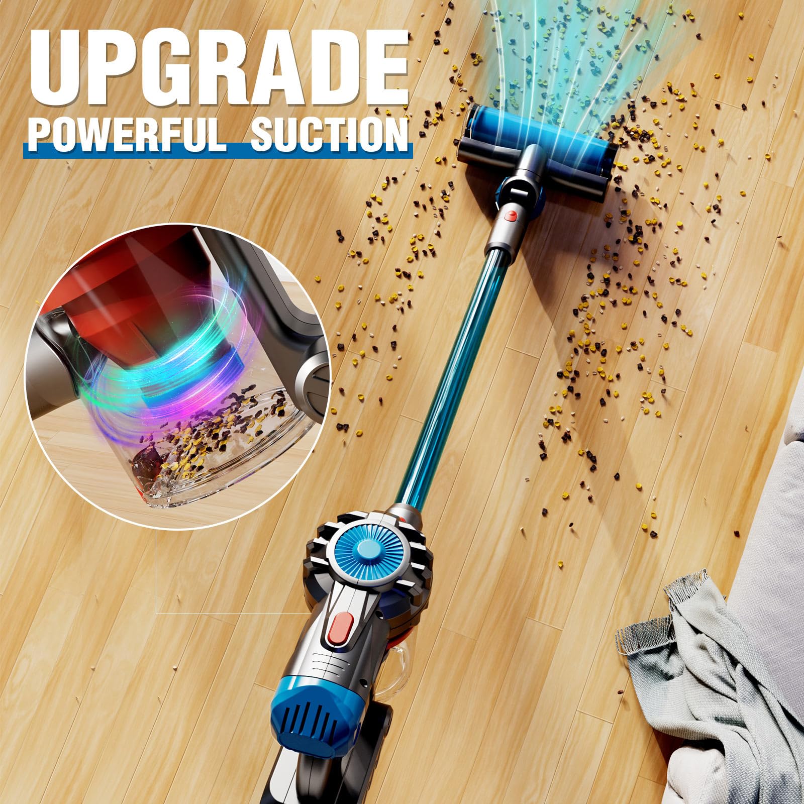 MEIJIABA Toddler vacuum with rechargeable battery enables longer playtime